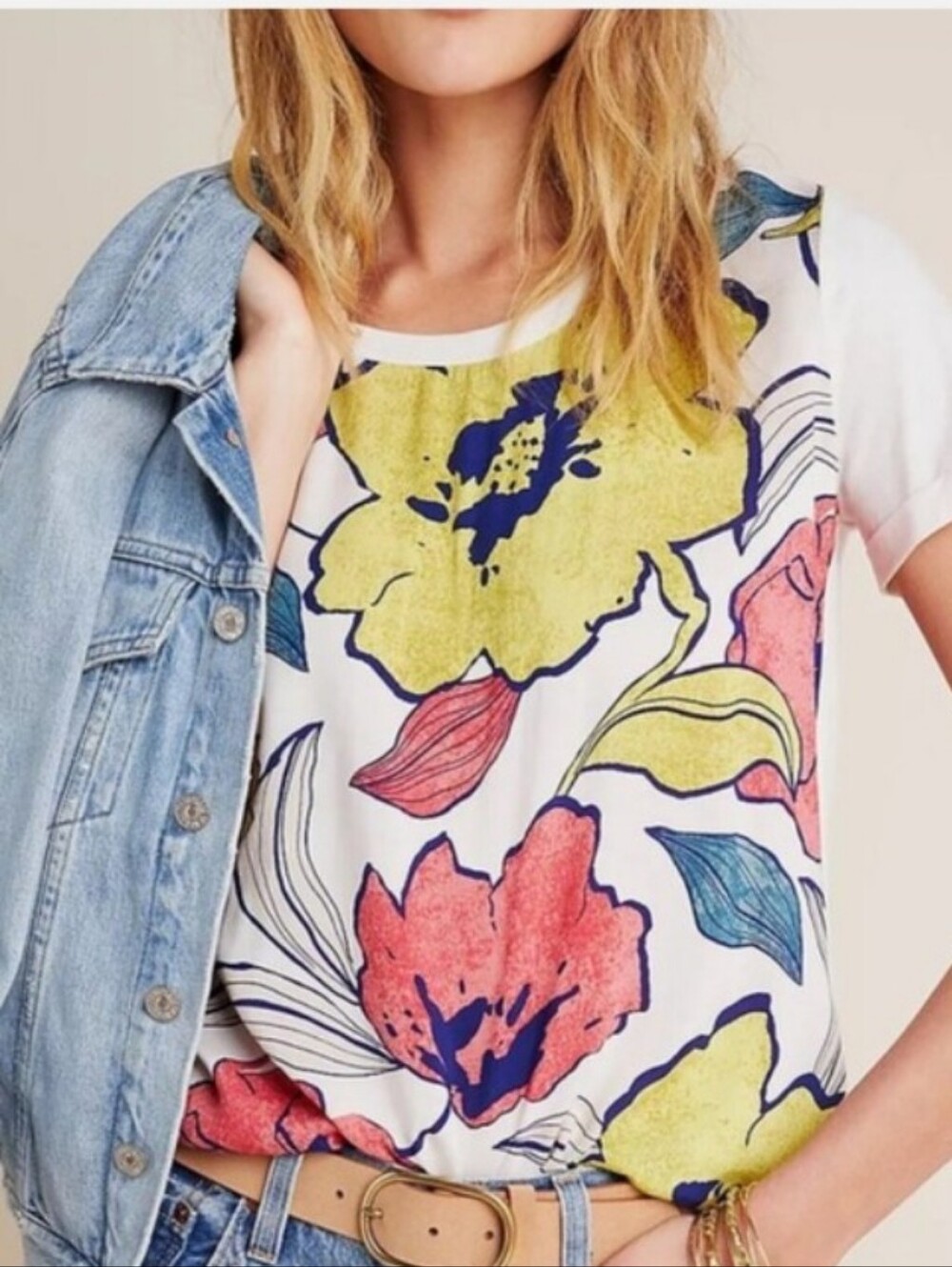 By Anthropologie Floria Short Sleeve Tee S - Picture 1 of 14